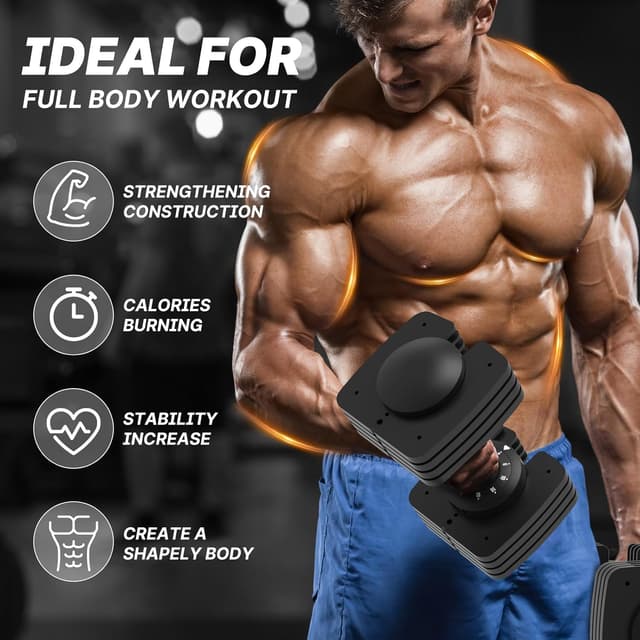 Thumbnail 6 de EnterSports 18KG adjustable dumbbell