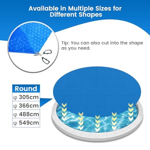 Detalle 2 de WOLTU Cubierta Piscina Redonda Ø305cm ☀️ Protección Solar Burbujas