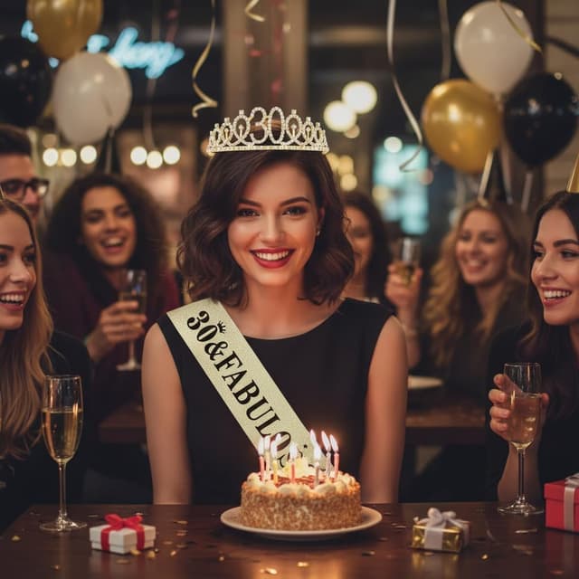 Thumbnail 5 de Oblihumoy Gold 30th Birthday Crown