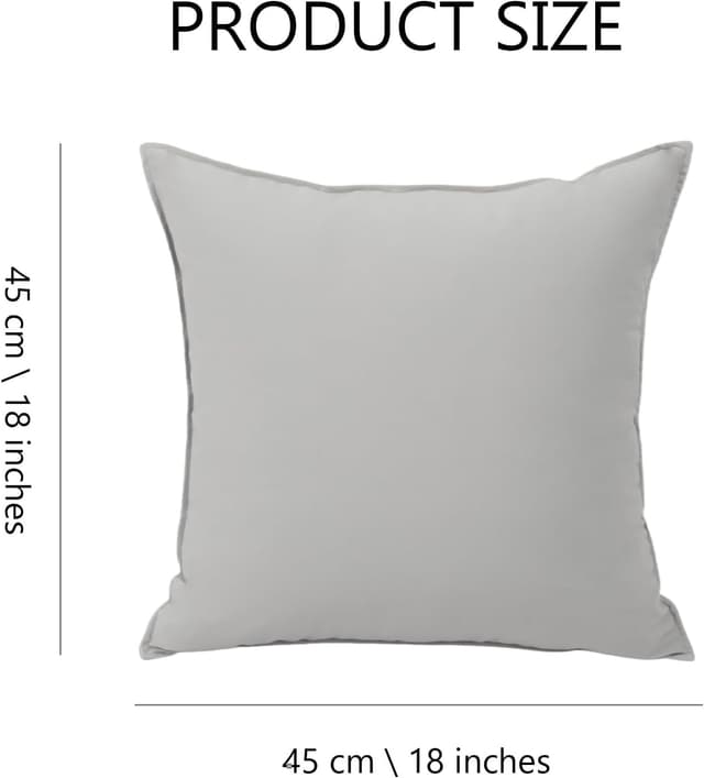 Detalle de Betadistor Velvet Cushion Covers 45cm x 45cm (2 Pack) – Square Throw Pillow Cases for Sofa & Living Room Decor