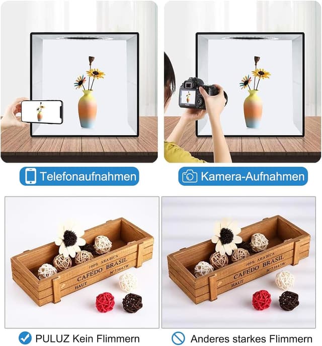 Thumbnail 3 de PULUZ Fotobox 30x30cm Dimmbare Lichtbox