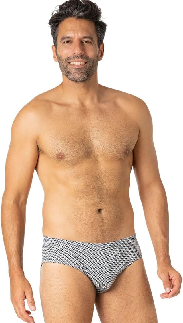 Detalle de Eminence lot de 3 slips taille basse homme en jersey 100% coton peigné (motif)