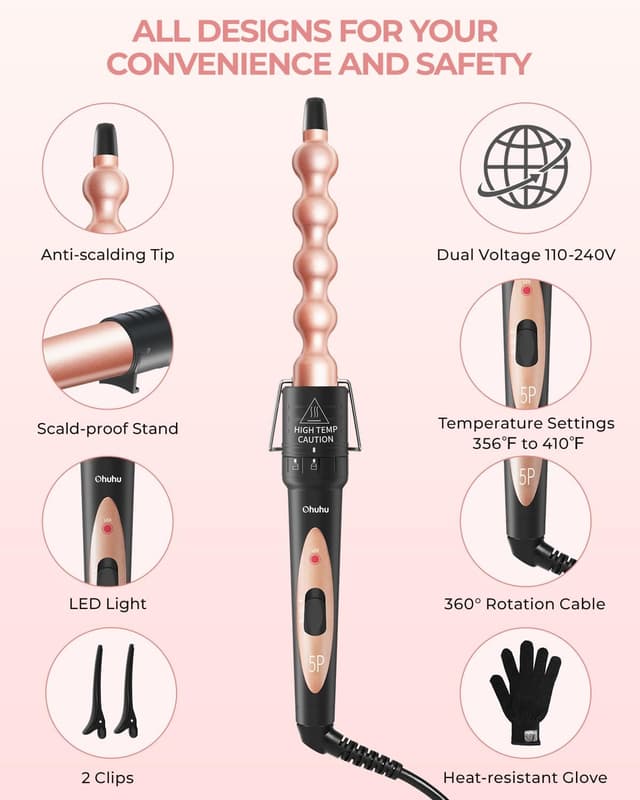Thumbnail 6 de Ohuhu 5 in 1 Hair Curler Wand