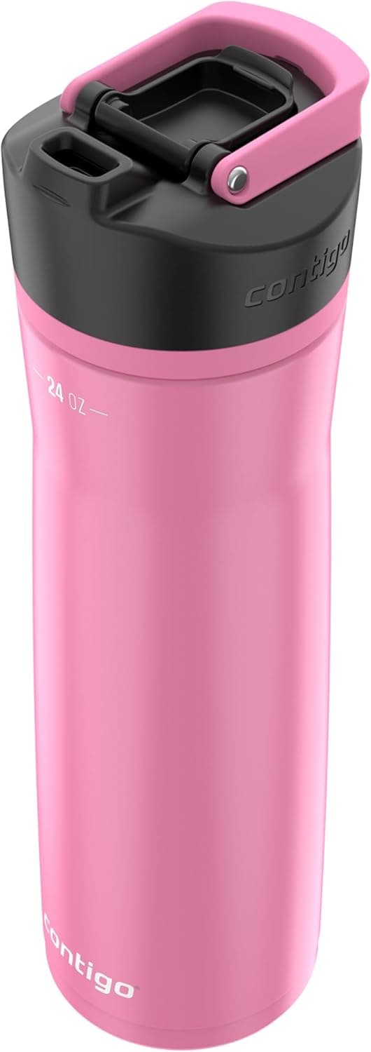 Detalle de Contigo Cortland Chill 2.0 Stainless Steel Water Bottle with AUTOSEAL Lid, 24 oz (Juniper & Azalea) — 2-Pack