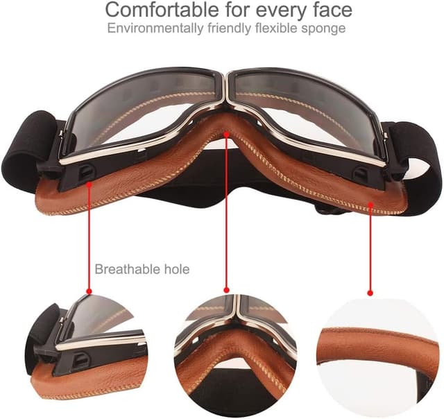 Detalle de Ashilun Retro Pilot goggles for rides