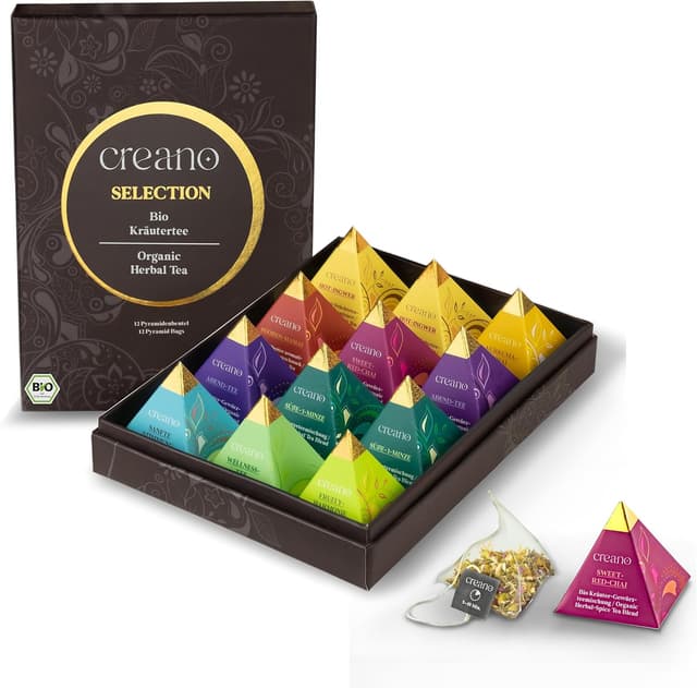 Imagen de Creano Set Regalo Tisane Biologiche 12 piramidi 30g en OfertitasTOP