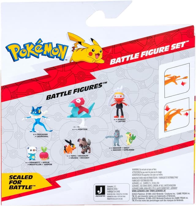 Detalle de Pokémon Battle Figure Pack PKW3459 – Glurak & Pikachu, bewegliche Battle Feature Figur