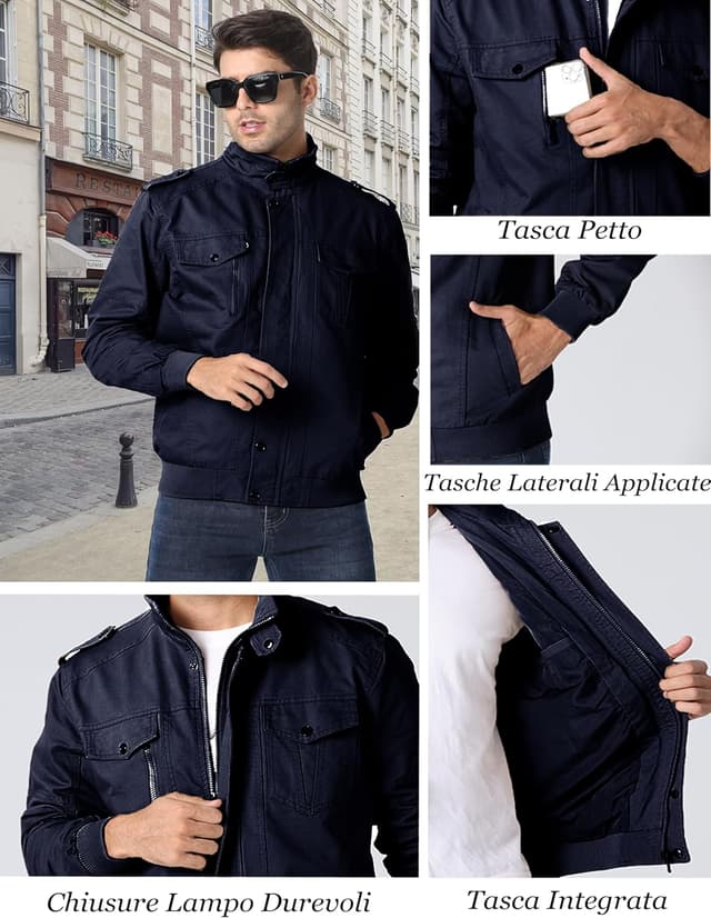 Detalle de MAGCOMSEN giubbino uomo leggero sahariana tattica primaverile