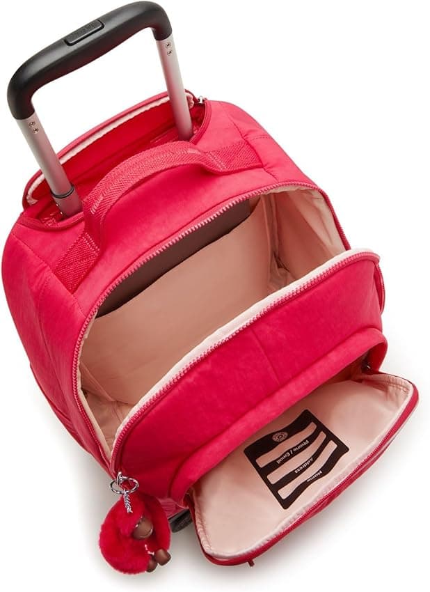 Detalle 2 de Kipling New Zea mochila grande con ruedas rosa