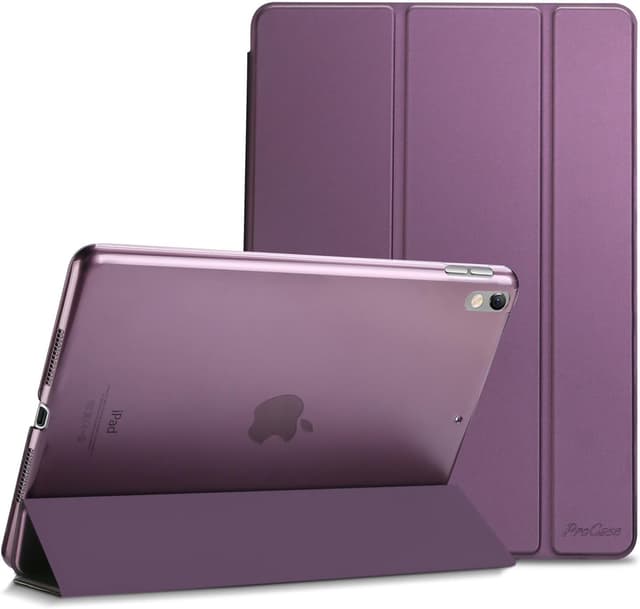Detalle de ProCase ultra-slim iPad Air 3 / iPad Pro 10.5 protective cover with translucent back (Purple)