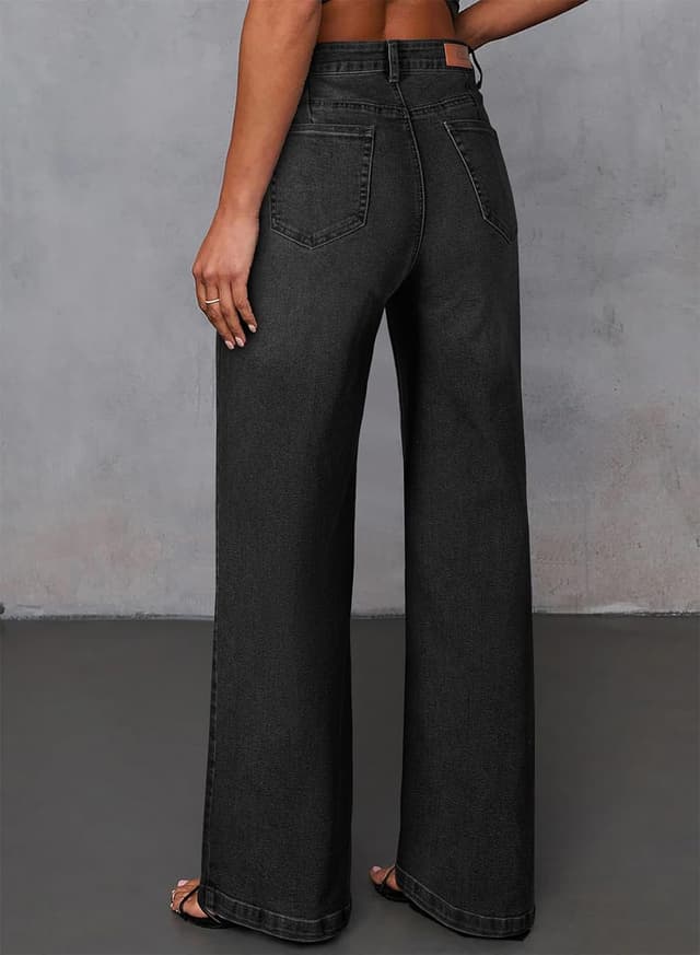 Detalle 2 de Sidefeel Women's Wide Leg Jeans high waisted