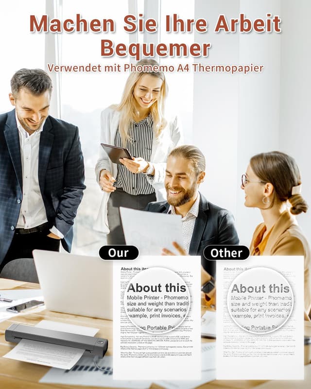 Thumbnail 4 de Phomemo M08F stampante portatile Bluetooth A4