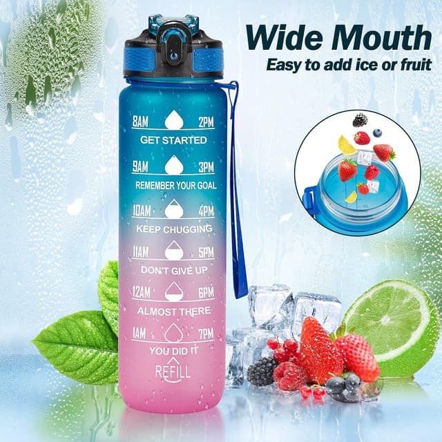 Thumbnail 5 de YC Kitchen 1 Litre Motivational Water Bottle