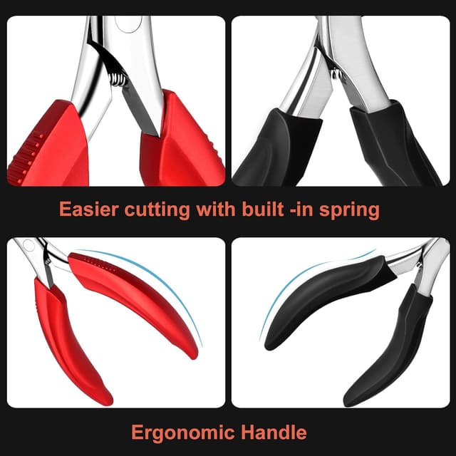 Detalle 2 de Orelex Professional Toenail Clippers for Thick & Ingrown Toenails – stainless steel set with ergonomic handles & travel pouch