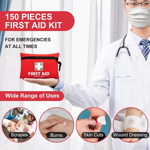 Thumbnail 4 de General Medi 150-piece Small First Aid Kit 🩹
