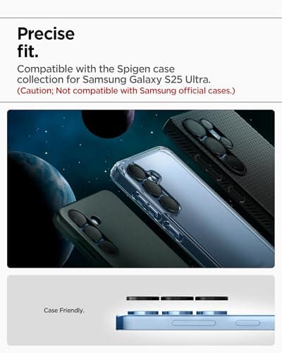 Thumbnail 6 de Spigen Glas.tR EZ Fit Optik Pro protection caméra pour Samsung Galaxy S25 Ultra, 2 pièces ⚙