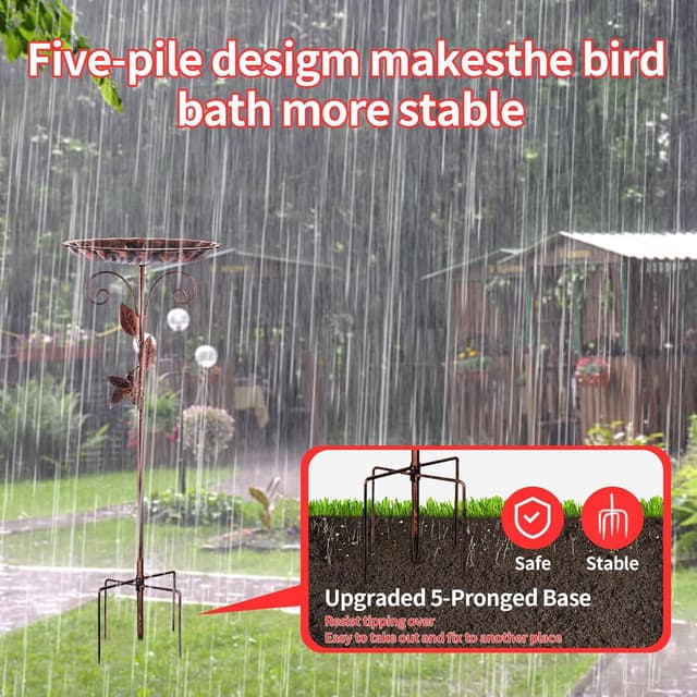 Detalle de Restorgan Vogelbad 35 cm Garten, Metall