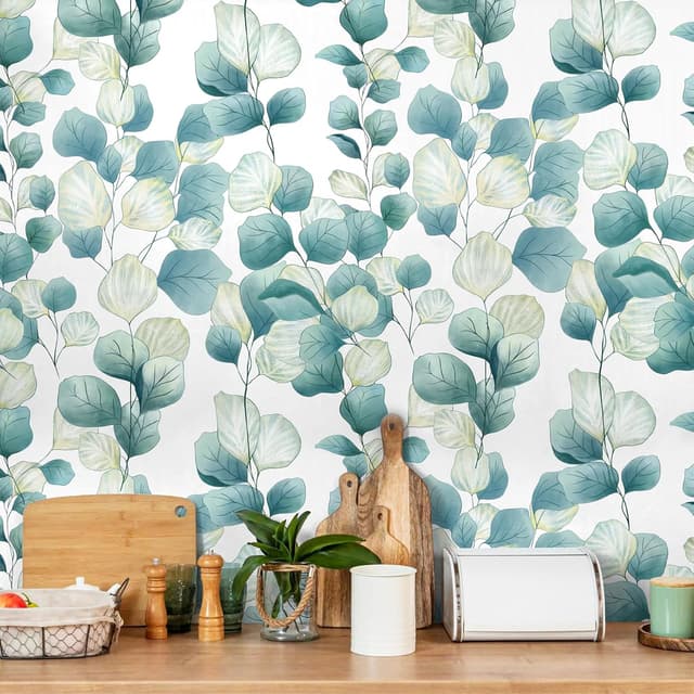 Thumbnail 1 de Timeet Peel and Stick Boho Leaf Wallpaper