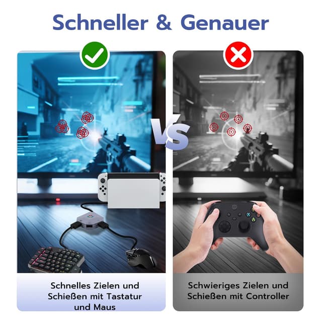 Thumbnail 6 de Wigearss Adapter Maus Tastatur Konverter für Switch