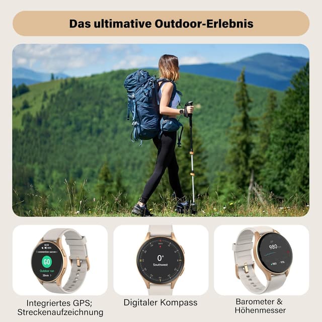 Detalle de QIPOPC Smart Watch 1.32" AMOLED