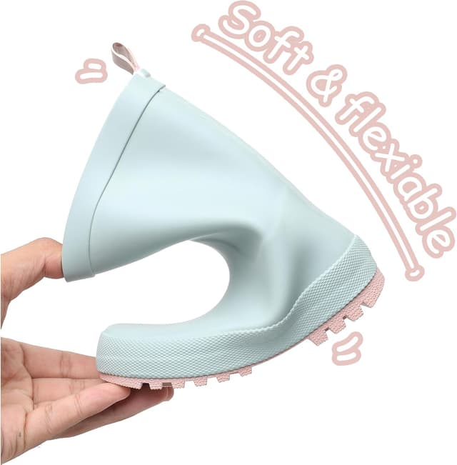 Detalle 2 de RAINANGEL Toddler Rain Boots with Easy-On Handles - Waterproof Kids Wellies for Girls & Boys (Unisex)