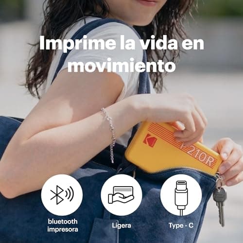 Thumbnail 8 de KODAK Mini 2 Retro Blanco (P210RW60): impresora fotográfica portátil con Bluetooth y 38 fotos