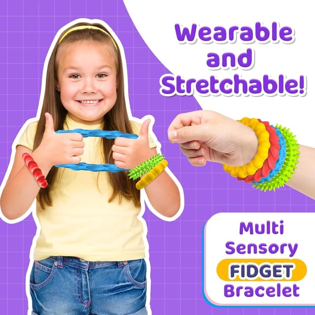 Detalle 2 de Sensory Fidget Bracelet 4-Pack