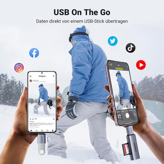 Detalle 2 de UGREEN USB C auf USB‑3.2‑Adapter 10 Gbps OTG (2 Stück) 🔌