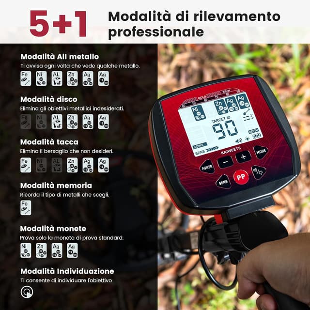 Thumbnail 6 de KAIWEETS 2025 Metal Detector Professionale 30 cm