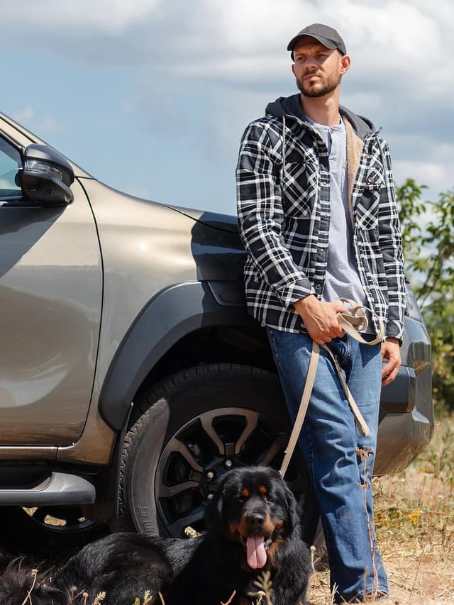 Detalle 2 de Mr.Stream Herren Thermohemd aus Flanell mit Fleecefutter – schützend als Winterjacke-Ersatz