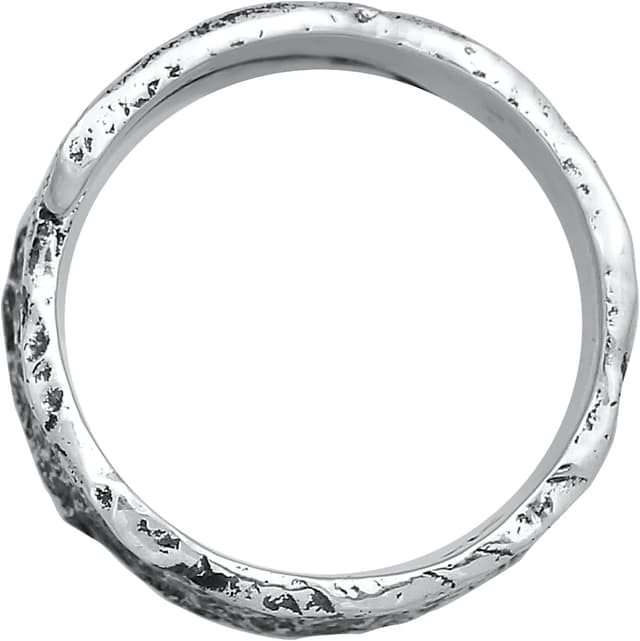 Detalle de Kuzzoi Bague homme en argent sterling 925 massif, design martelé texturé (12 mm) – large