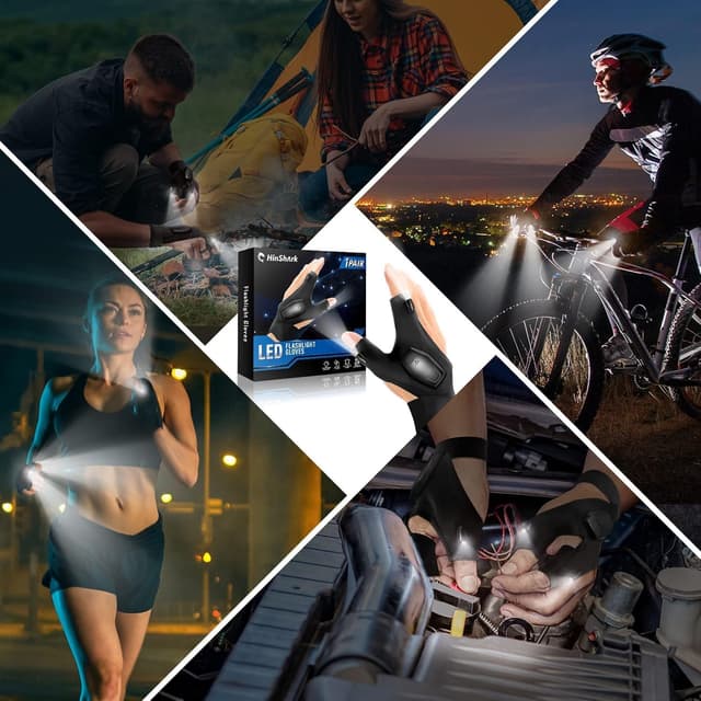 Thumbnail 4 de Hinshark LED-Handschuhe wiederaufladbar 7–10h
