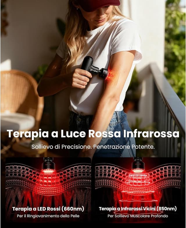 Detalle 2 de Bob and Brad Q2 Ultra Pistola Massaggio Muscolare con infrarossi e calore