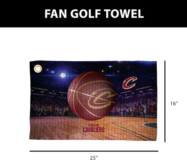 Detalle de Northwest NBA Golf Towel – Official Licensed Microfiber Waffle Fabric, Absorbent 16x25 in Club Cleaning Accessory