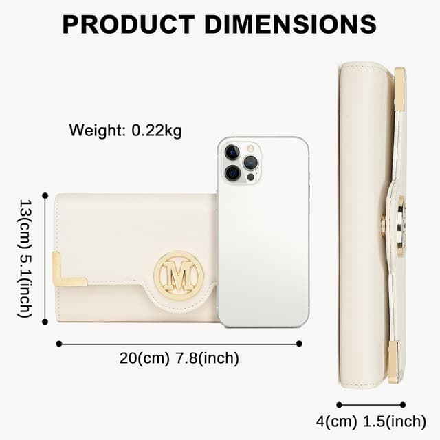 Thumbnail 3 de Miss Lulu Monederos Largos para Mujer 19,5 cm 📛