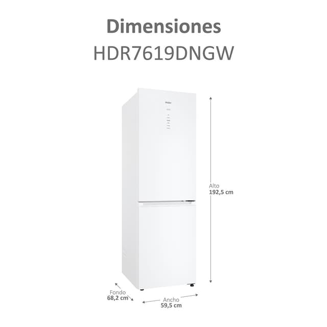 Thumbnail 4 de Haier HDR7619DNGW frigorífico 60 cm Total No Frost