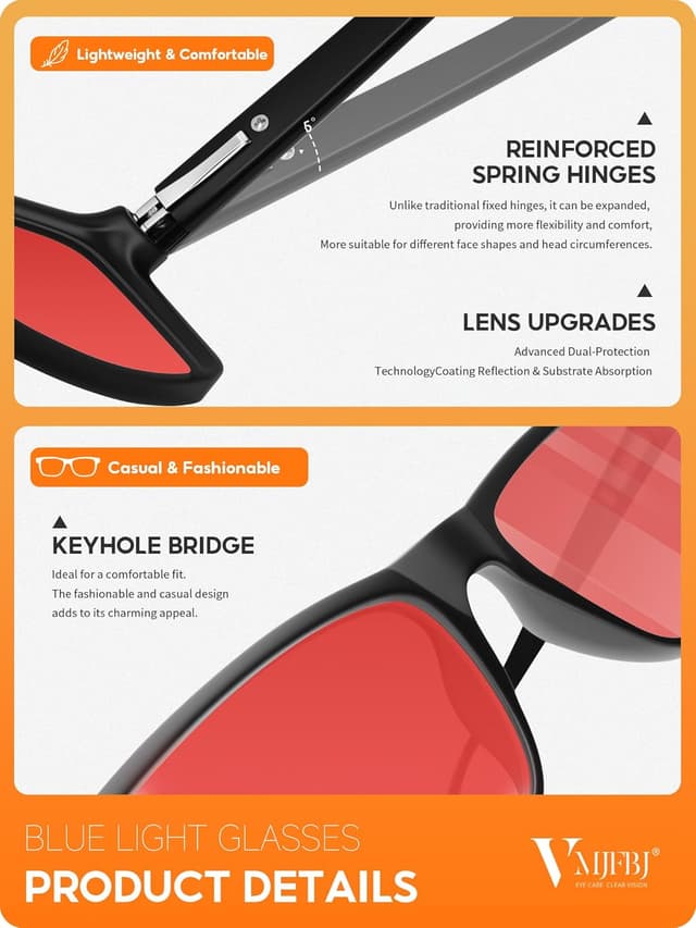 Thumbnail 6 de VMJFBJ Gafas Luz Azul 99% Bloqueo