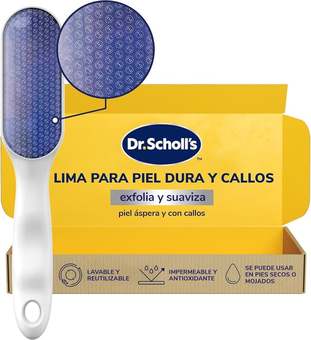 Detalle de Scholl Lima Manual Vidrio Nano Cristal para Pies 🦶 - Elimina durezas