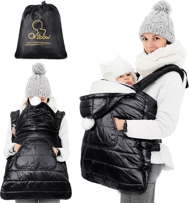 Thumbnail 6 de Orzbow Couverture de portage bébé imperméable, polaire chaud