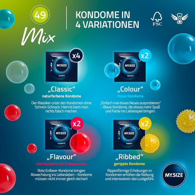 Thumbnail 2 de MY.SIZE Mix Premium Kondome 49 mm