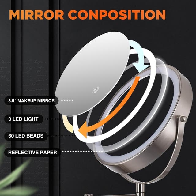 Thumbnail 6 de VORREMIRR 15x 8" Rechargeable Magnifying Mirror 🪞