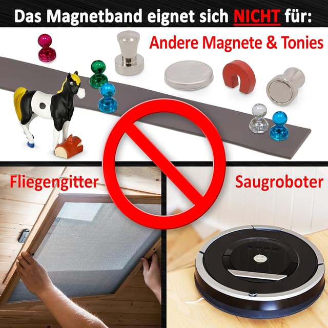 Detalle de REORDA® Magnetband selbstklebend (blauer 3M-Kleber, stark) – Magnetstreifen zur flexiblen Montage