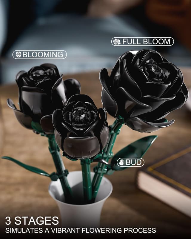 Thumbnail 1 de TYCOLE Kit de roses noires 12 pièces 🌹