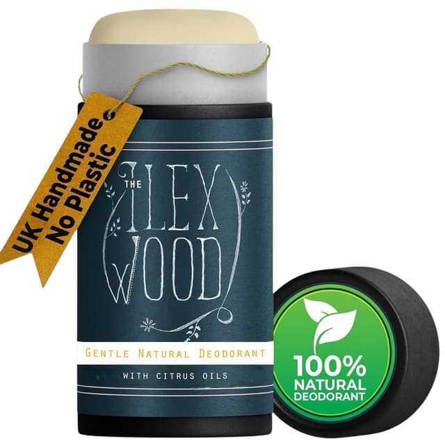 Detalle de The Ilex Wood Natural Deodorant Stick 70ml (Sodium Bicarbonate Free) – Vegan, Aluminium & Toxin Free, Plastic Free