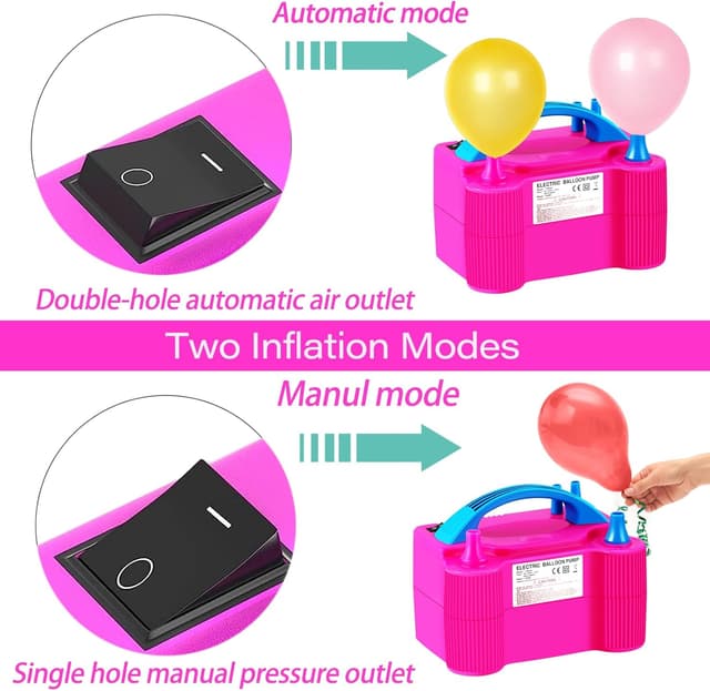 Thumbnail 4 de Wetisedg Electric Balloon Pump Dual Nozzle 600W