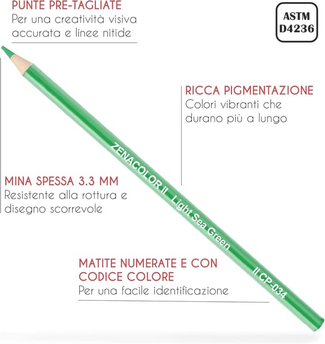 Thumbnail 2 de Zenacolor 72 Matite Colorate Professionali 🎨
