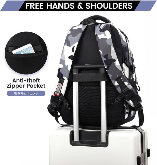 Detalle de Amythe Zaino scuola media e superiore per ragazzi, 16 pollici, nero