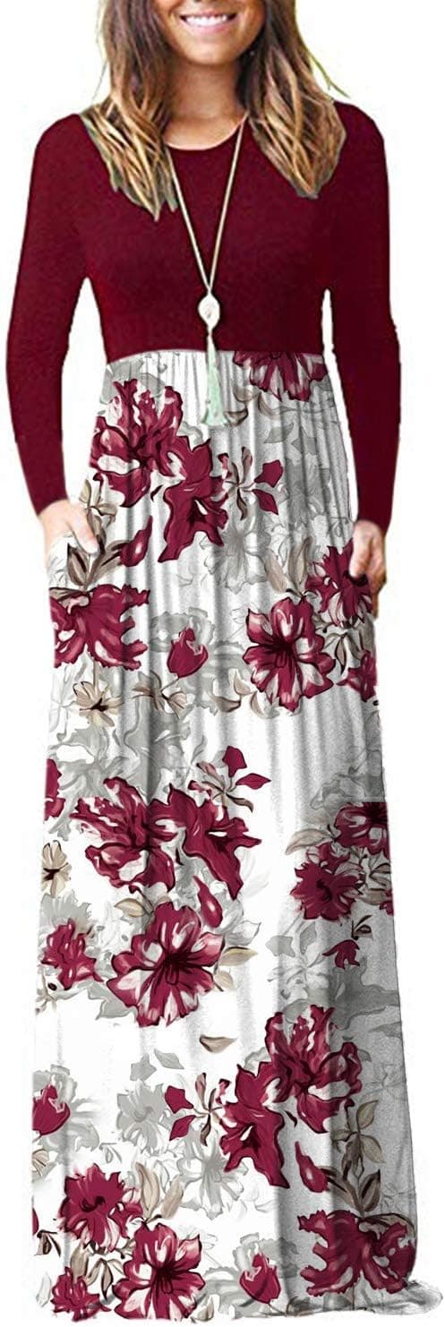 Thumbnail 5 de AUSELILY Women's Long Sleeve Maxi Dress with Pockets ๐