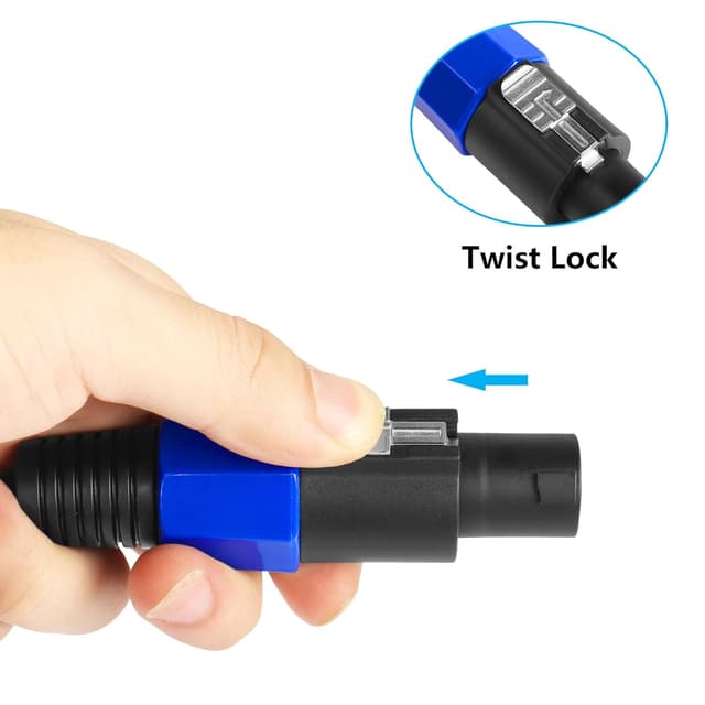 Detalle de CERRXIAN Speakon Extension Cable (Speakon male to female) with twist lock, 1.8m/6ft