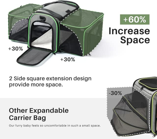 Detalle de Gardner Pet Cat Carrier with Wheels (Medium) – Airline Approved Soft-Sided Travel Carrier for Cats & Small Dogs